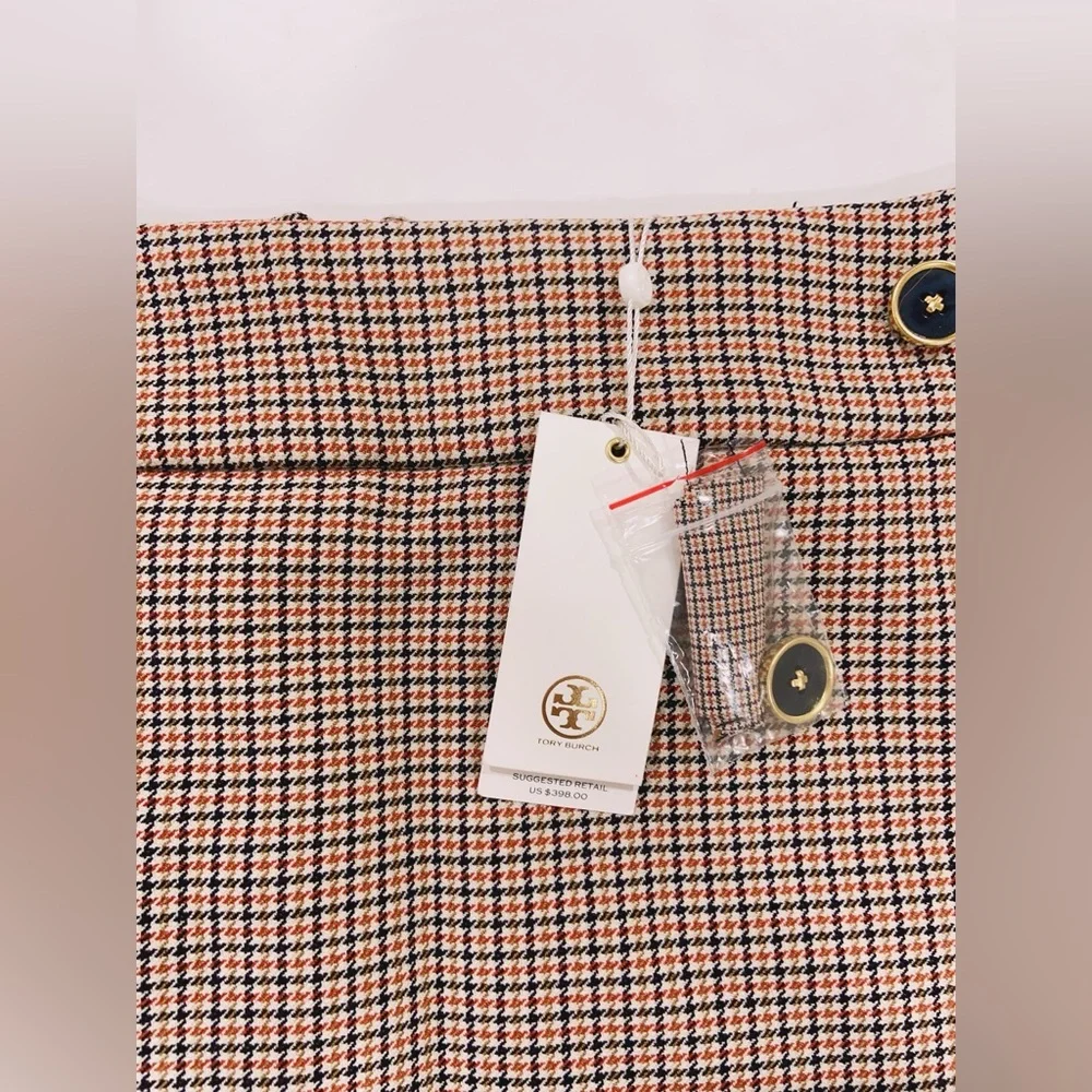 NWT Tory Burch Plaid Mini Skirt